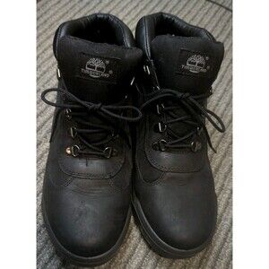 Timberland Men's Field Boots Waterproof Black Nubuck Leather Mesh 6531A Size 10.